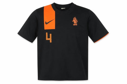 Front view of Nike boys’ black xl football jersey - short sleeve sports top