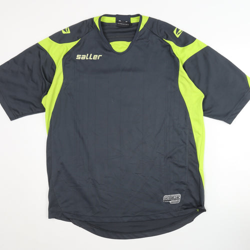 Saller Men's Grey Jersey Football Top L