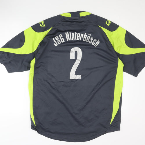 Saller Men's Grey Jersey Football Top L