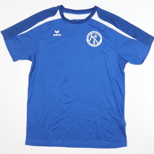Erima Mens Blue Football T-Shirt S Athletic Fit
