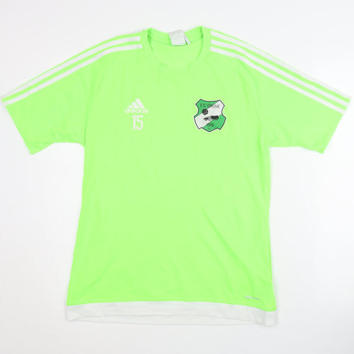Adidas Men's Green Football Jersey Size S