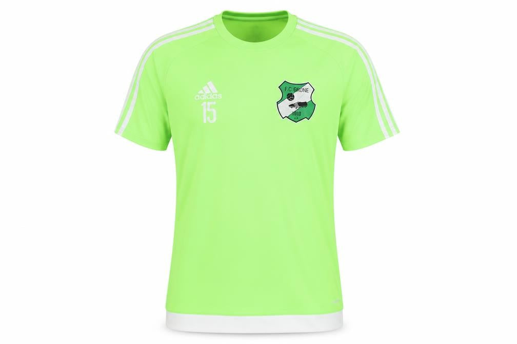 Front view of Adidas Men's Green Football Jersey, size S