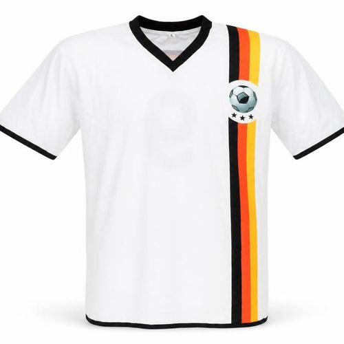 German Flag Football Jersey Men's XL White Polyester T-Shirt