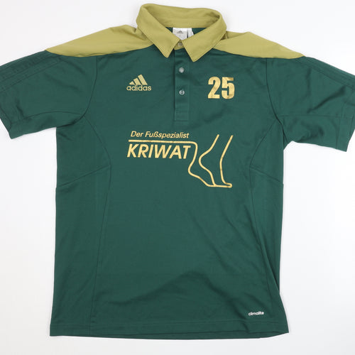 Adidas Men's Green Polo Shirt M Football Jersey