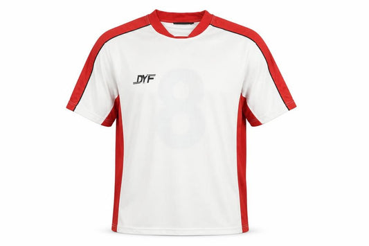 Front view of Do You Football Men's Red White XL Football Jersey