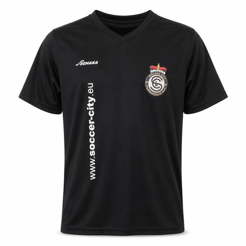 Soccer City Boys Black V-Neck Football T-Shirt Size 164