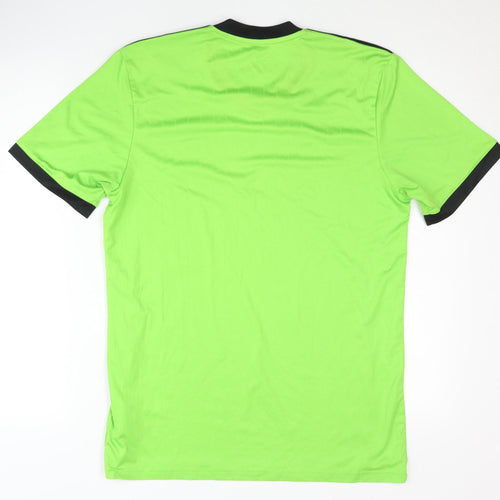 Adidas Men's Green Jersey M Quick Dry Sports Top