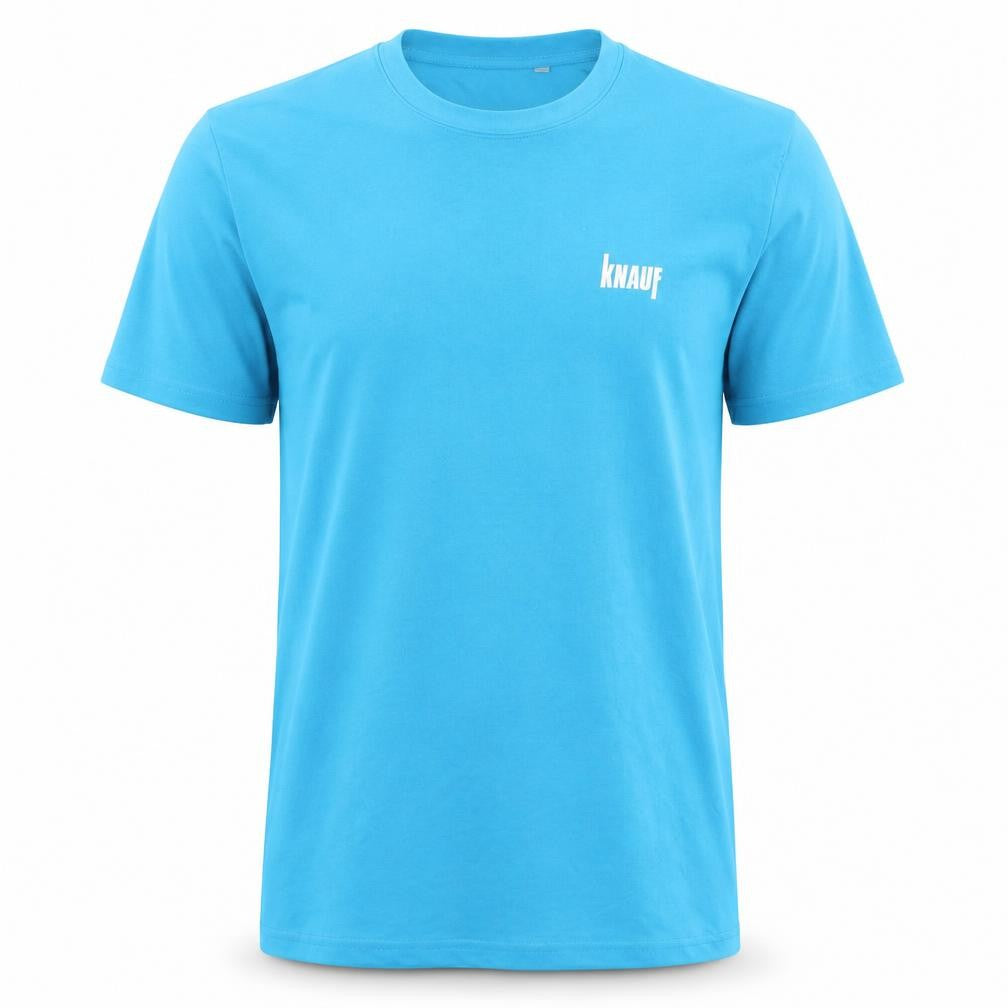 Knauf Blue Men's L T-Shirt Crew Neck Logo Graphic