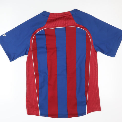 JAKO Men's Football Jersey XS Red Blue Stripe Sport