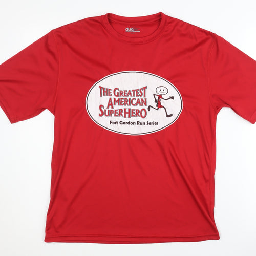 Duo Tec Men's Red Superhero T-Shirt XS
