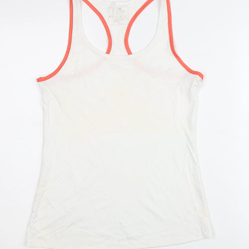 Crane Women's White Tank Top - S, Polyester Activewear