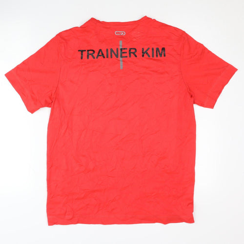 Decathlon Men's Red L T-Shirt, Running, Breathable