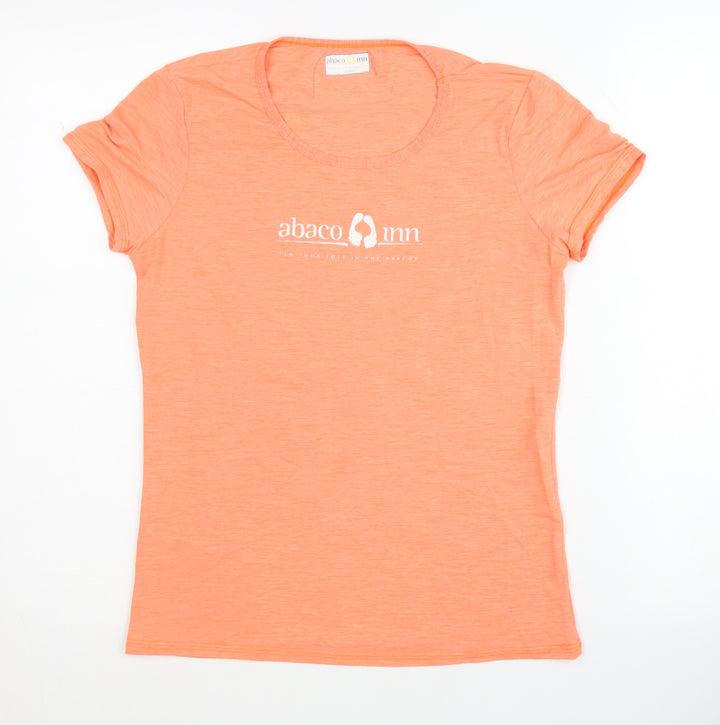 Abaco Inn Women's Orange T-Shirt, Size S - Casual Comfort