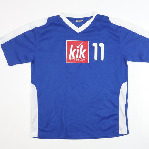 Identic Boys Blue Football Jersey 12-13 Years V-Neck