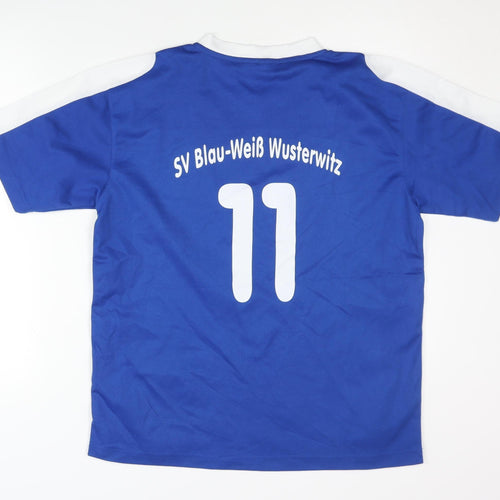 Identic Boys Blue Football Jersey 12-13 Years V-Neck