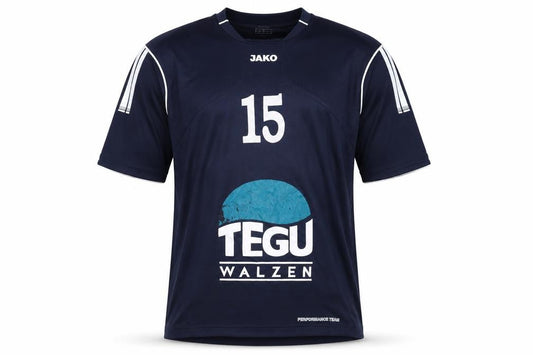 Front view of JAKO Men's Football Blue Jersey L