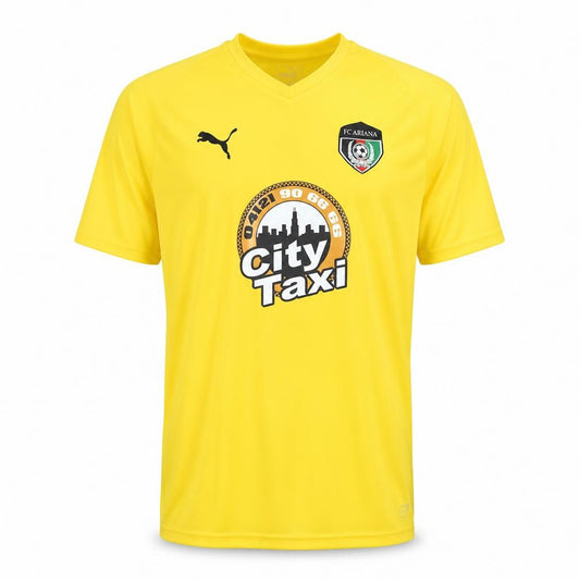 Front view of Puma Men's Yellow Football Jersey, size L