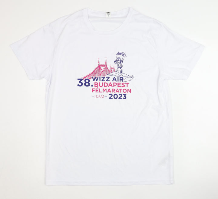 Roly Unisex White Polyester Running T-Shirt L