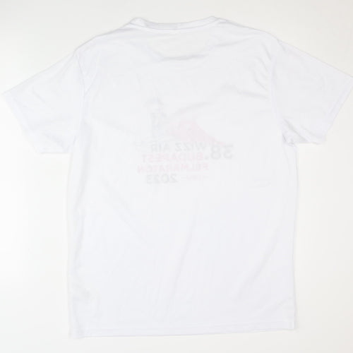 Roly Unisex White Polyester Running T-Shirt L