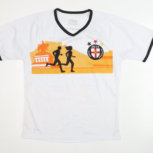 Münz Men's White Running T-Shirt M