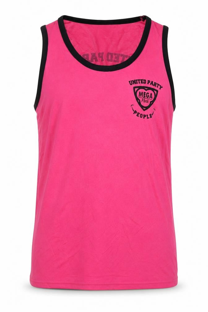 United Party People Men's Pink XL Polyester Tank