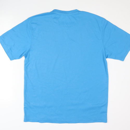 AWDis XL Blue T-Shirt for Men: Graphic Sports Top