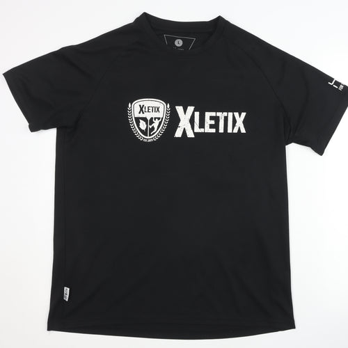 XLETIX Men's Black L Graphic Print T-Shirt