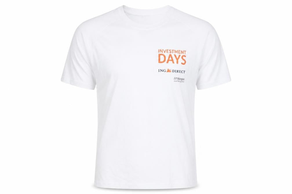 Front view of Sprintex Men’s White T-Shirt L - Running & Jogging