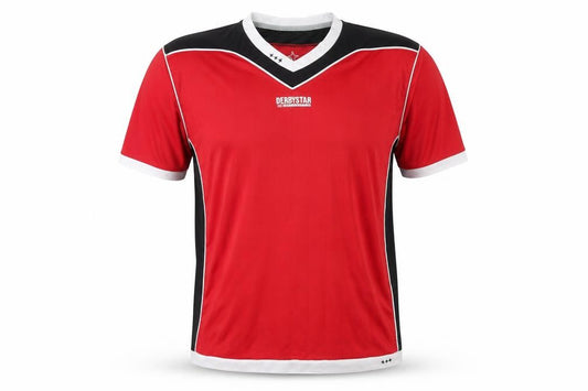Front view of Derbystar Men's Red XL Jersey T-Shirt