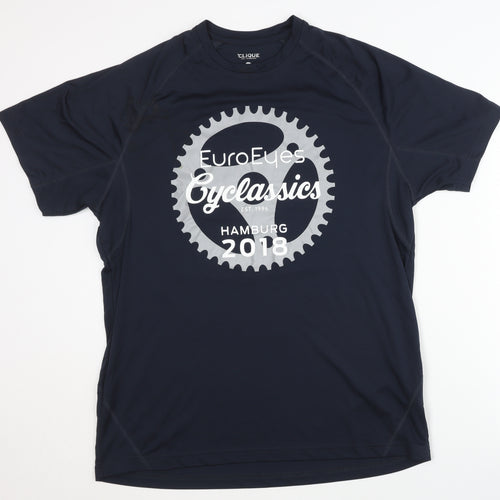 Clique Men’s Black Cycling T-Shirt XL with Logo