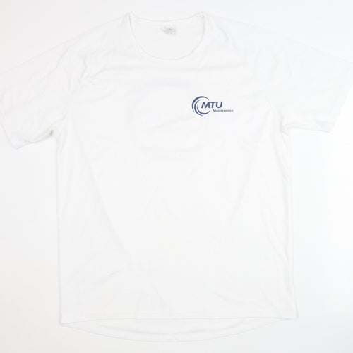 SOL'S Men White XL T-Shirt Logo Graphic