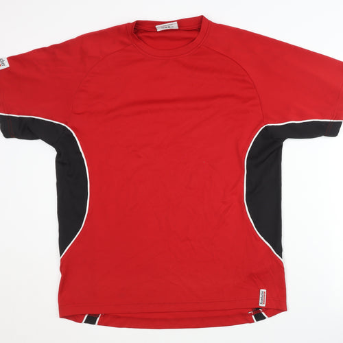 Krombacher Men’s Red T-Shirt, Size L, Polyester