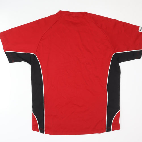 Krombacher Men’s Red T-Shirt, Size L, Polyester