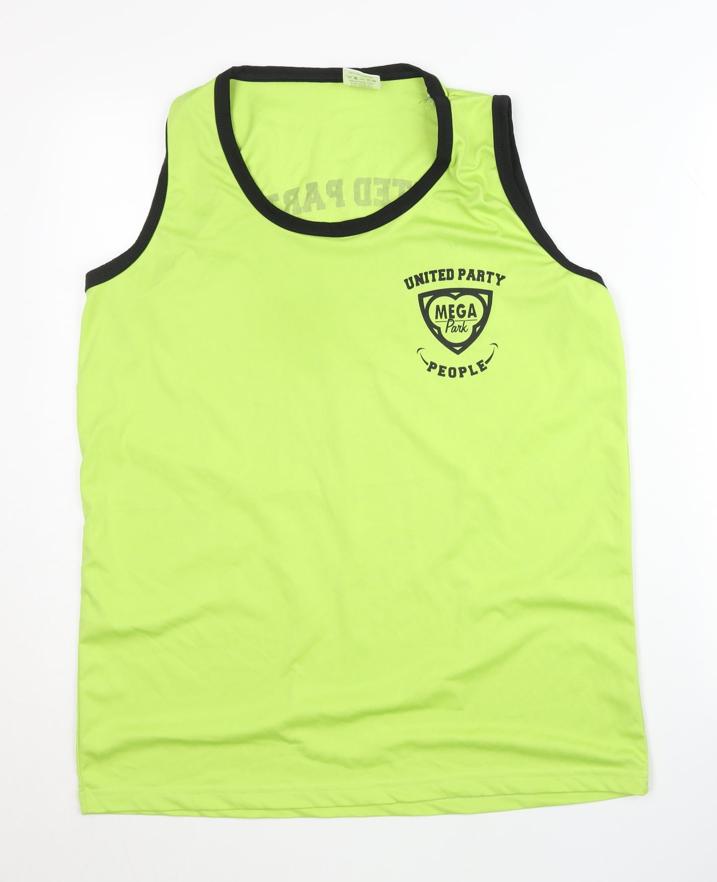 Mega Park Men Green XL Tank Top Graphic Print
