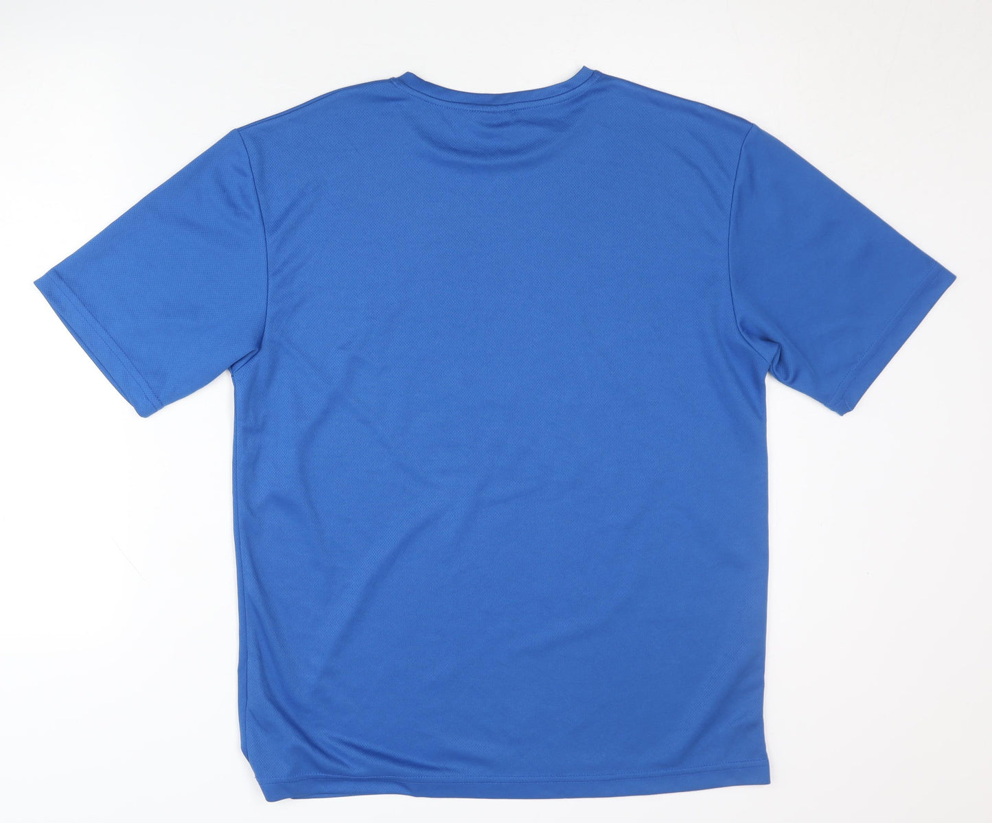 MSH Blue Men's Running T-Shirt, Medium, Graphic Print