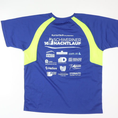 NATH Men's Blue Graphic Running T-Shirt Size M