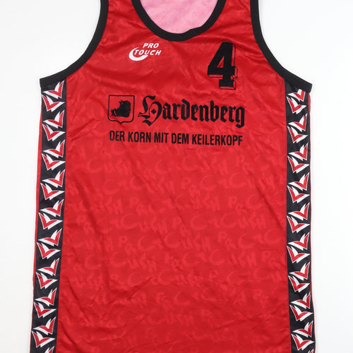 Pro Touch Men's Red Basketball Jersey L Sleeveless Tank