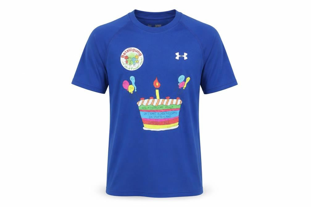 Front view of Under Armour Men's Blue XS Graphic T-Shirt