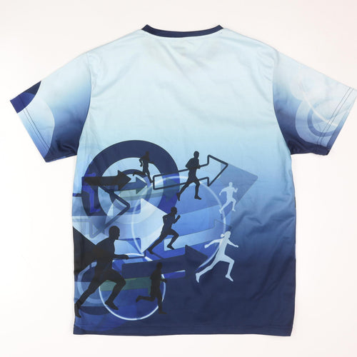 Newline Men's Blue Running T-Shirt, Medium, Breathable