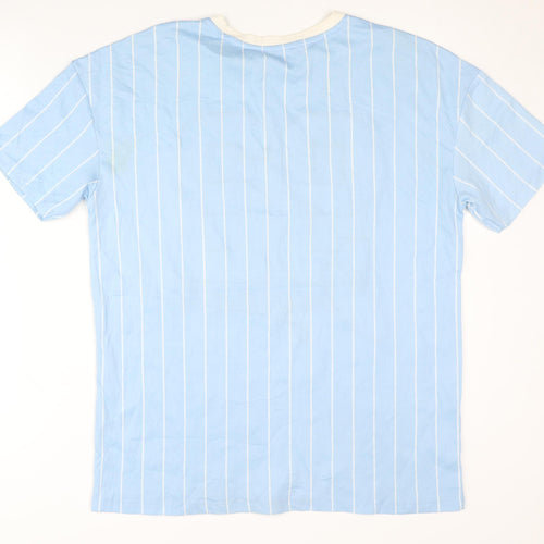 FB Sister Blue Unisex Striped Jersey T-Shirt, S