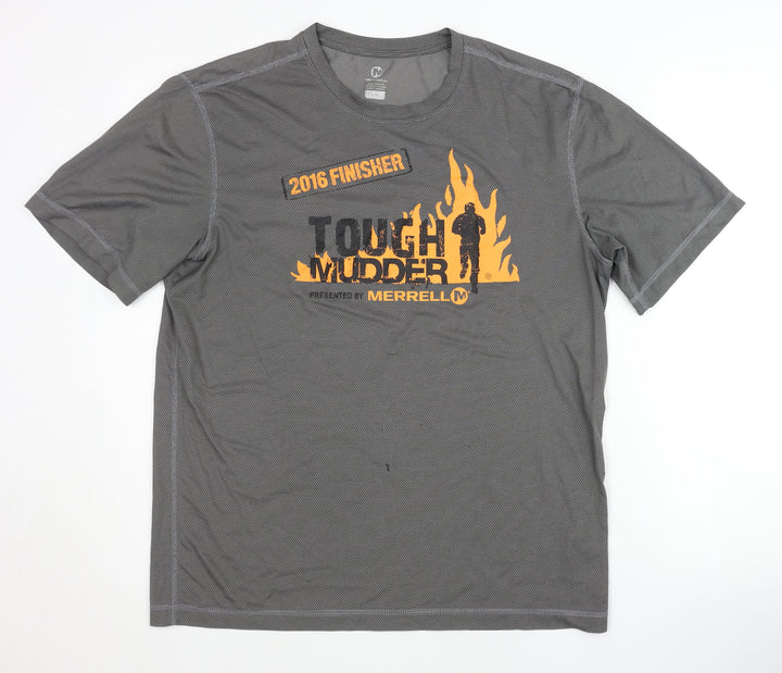 Merrell Men's Grey L T-Shirt, Graphic Print, Sportswear