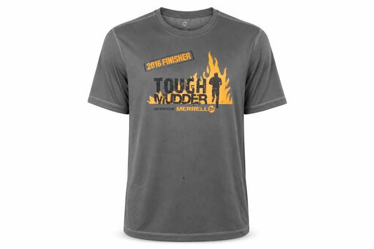 Front view of Merrell Men's Grey L T-Shirt, Graphic Print, Sportswear