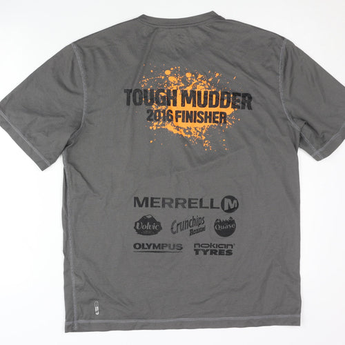 Merrell Men's Grey L T-Shirt, Graphic Print, Sportswear