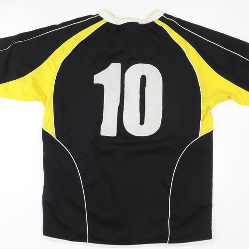bwin Men's Black Football Jersey L