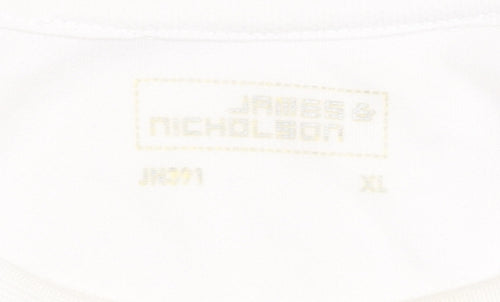 James & Nicholson Men's XL Running T-Shirt White