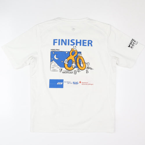 JAKO Men's White Graphic Running T-Shirt, Size M