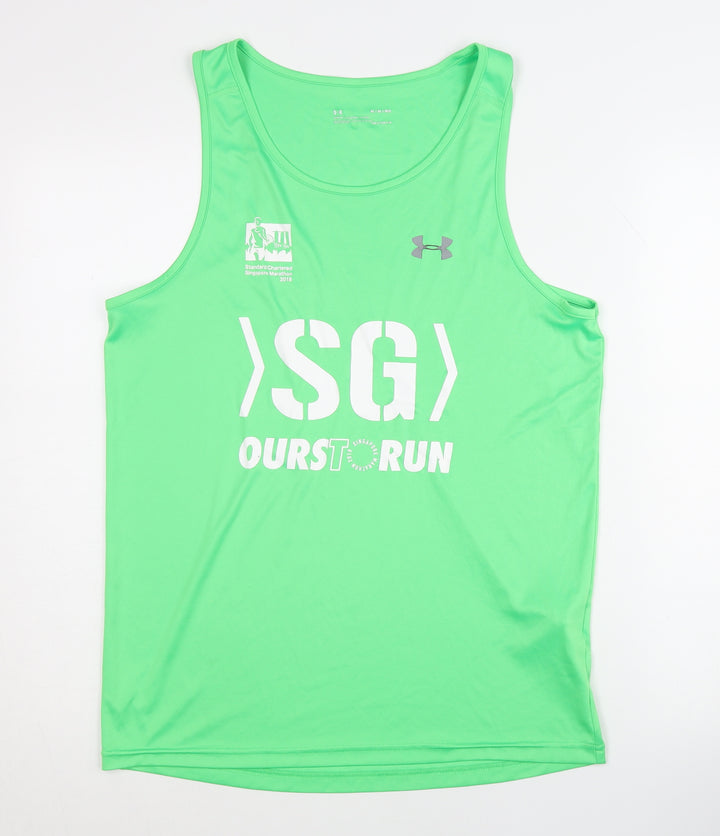 Under Armour Men's Green Tank Athletic M