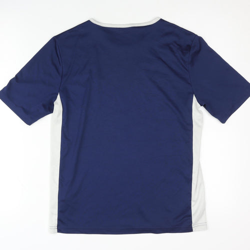 Adidas Boys Blue 13-14 Years T-Shirt Climalite Sports Top
