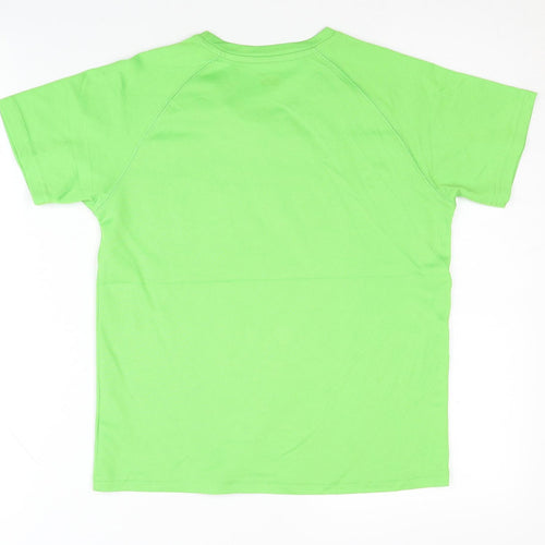Fruit of the Loom Girls Green Short Sleeve Basic T-Shirt