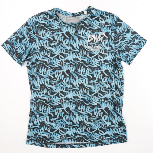 C&A Boys Blue Graphic Print T-Shirt Size 18